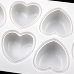 Molde de Silicone para Chocolate em Forma de Coração com 8 Cavidades, Molde para Sabonete Aromático Artesanal, 8 Cavidades em Forma de Coração