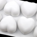 Molde de Silicone para Chocolate em Forma de Coração com 8 Cavidades, Molde para Sabonete Aromático Artesanal, 8 Cavidades em Forma de Coração