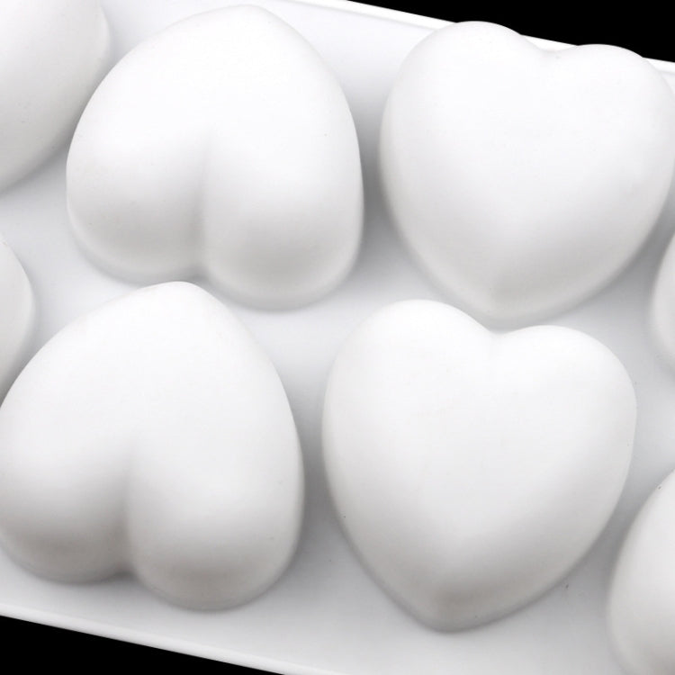 Molde de Silicone para Chocolate em Forma de Coração com 8 Cavidades, Molde para Sabonete Aromático Artesanal, 8 Cavidades em Forma de Coração