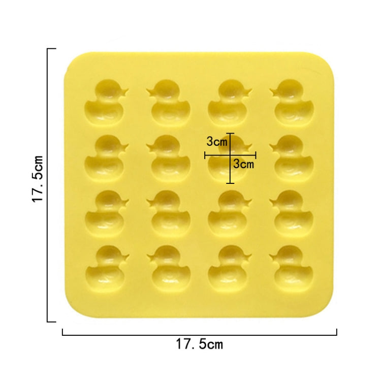 Molde de Silicone para Chocolate em Forma de Pato Amarelo Fofo, Molde para Cera de Laca de Fogo, Pato Amarelo