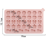 Molde de Silicone para Decoração de Bolachas e Doces com 34 Cavidades Gatos, Borboletas e Flores, 34 Cavidades Gatos Borboletas Flores