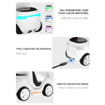 Relógio de Mesa em Forma de Carro T20 5 em 1 com Carregador Sem Fios e Luz Ambiente, Branco, Cinzento, Amarelo, Laranja