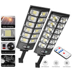 Luz Solar de Jardim LED de Dupla Fileira com Indução, Lâmpadas de Rua, E-SMARTER W789A-6, E-SMARTER W789B-6