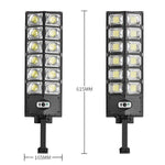 Luz Solar de Jardim LED de Dupla Fileira com Indução, Lâmpadas de Rua, E-SMARTER W789A-6, E-SMARTER W789B-6