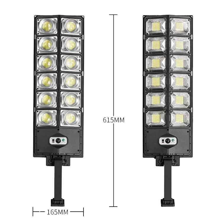 Luz Solar de Jardim LED de Dupla Fileira com Indução, Lâmpadas de Rua, E-SMARTER W789A-6, E-SMARTER W789B-6