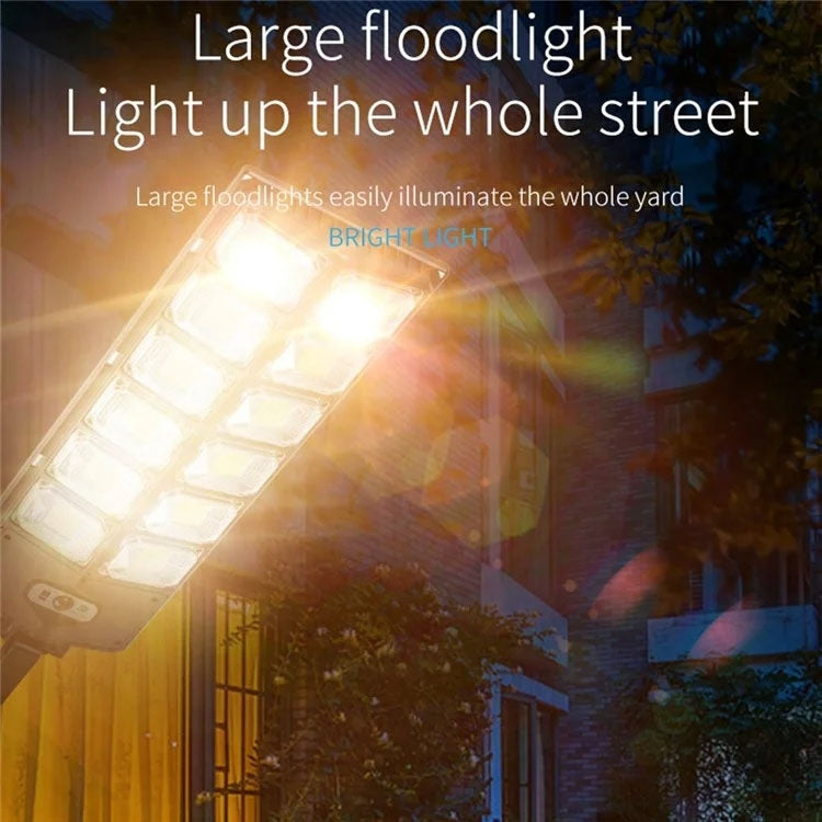 Luz Solar de Jardim LED de Dupla Fileira com Indução, Lâmpadas de Rua, E-SMARTER W789A-6, E-SMARTER W789B-6