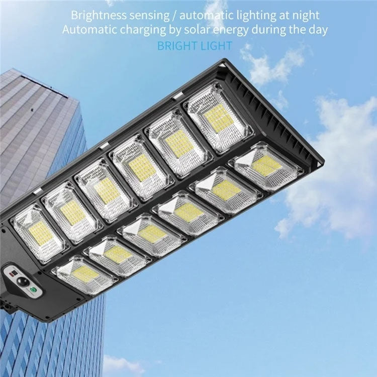 Luz Solar de Jardim LED de Dupla Fileira com Indução, Lâmpadas de Rua, E-SMARTER W789A-6, E-SMARTER W789B-6