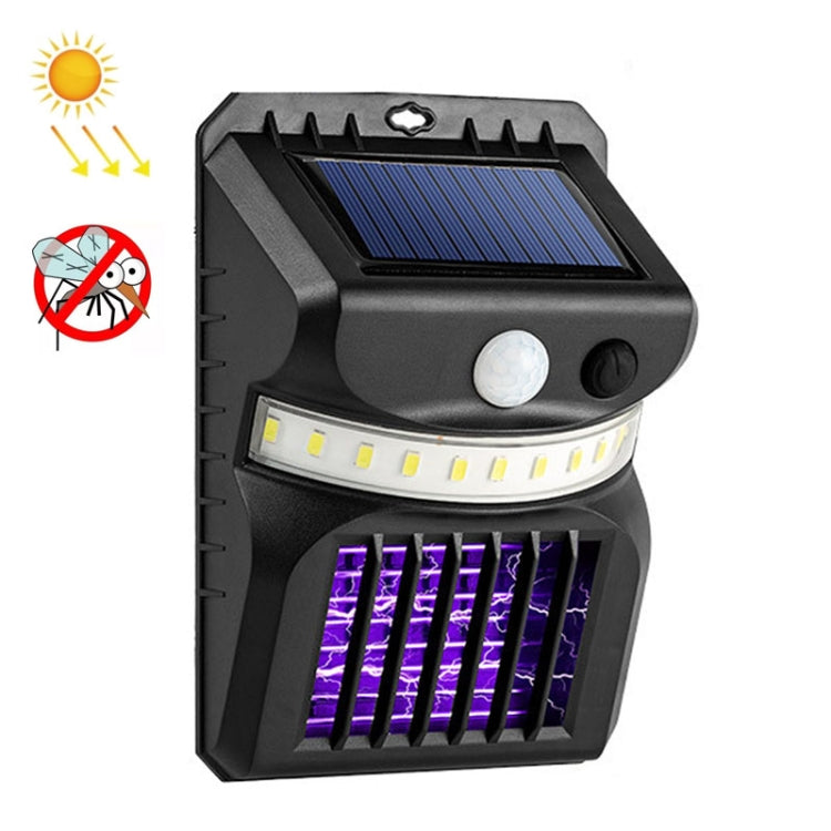 Luz Solar de Parede LED E-SMARTER W792 com Luz Roxa, Função de Controlo de Mosquitos, Sensor Inteligente Humano, Lâmpada de Jardim Exterior, Luz Branca, Luz Branca+Luz Amarela