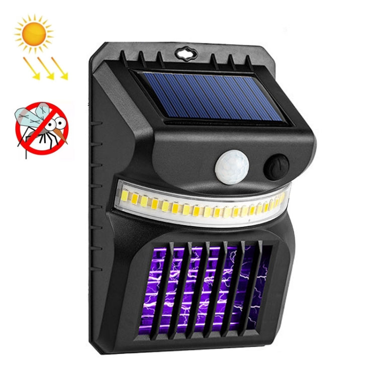 Luz Solar de Parede LED E-SMARTER W792 com Luz Roxa, Função de Controlo de Mosquitos, Sensor Inteligente Humano, Lâmpada de Jardim Exterior, Luz Branca, Luz Branca+Luz Amarela