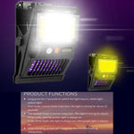 Lâmpada Solar de Parede com Clipe, Mata Mosquitos, Sensor de Corpo Portátil, Luz de Jardim Exterior, E-SMARTER W7105-1 Patch, E-SMARTER W7105-2 COB