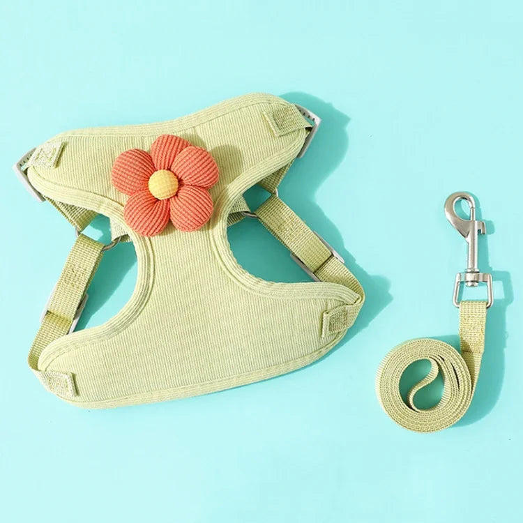 Trela com Colete para Cachorro, Peitoral Teddy, Correia para Passeio, S, M, L, XL
