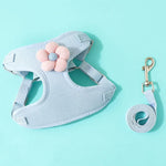 Trela com Colete para Cachorro, Peitoral Teddy, Correia para Passeio, S, M, L, XL