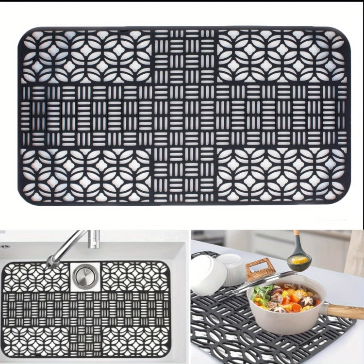 Tapete de Silicone para Pia Cortável, Tapete para Pia, Tapete para Armário de Cozinha, Tapete para Escorredor de Louça 66 x 35cm
