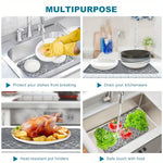 Tapete de Silicone para Pia Cortável, Tapete para Pia, Tapete para Armário de Cozinha, Tapete para Escorredor de Louça 66 x 35cm
