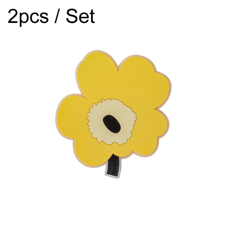 Conjunto de 2 Tapetes Isolantes Térmicos em Forma de Folha para Cozinha, Resistentes a Altas Temperaturas, Individual para Forno, Verde Pequeno, Amarelo Pequeno, Azul Pequeno, Amarelo Grande, Azul Grande