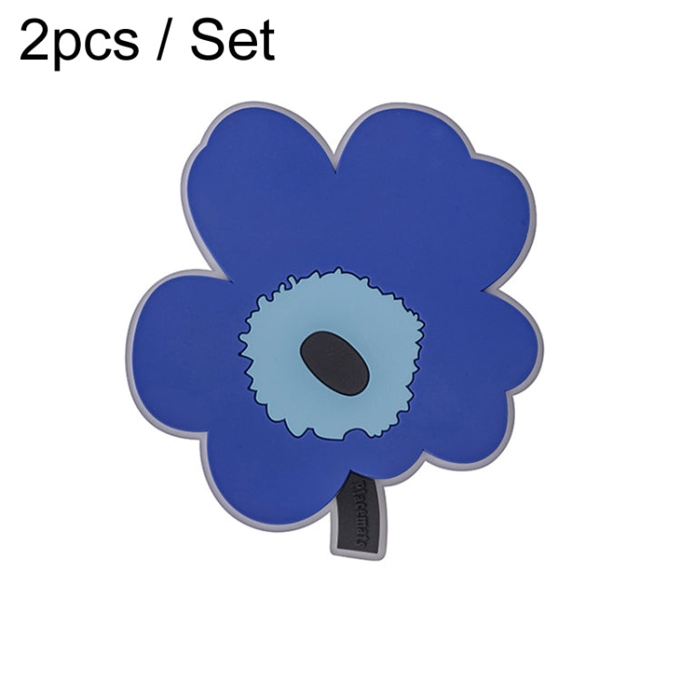 Conjunto de 2 Tapetes Isolantes Térmicos em Forma de Folha para Cozinha, Resistentes a Altas Temperaturas, Individual para Forno, Verde Pequeno, Amarelo Pequeno, Azul Pequeno, Amarelo Grande, Azul Grande