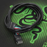 Cabo de Extensão USB2.0 9 Pinos para Placa-Mãe, Cabo Duplamente Blindado 26AWG, 20cm, 30cm, 50cm, 60cm