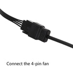 Cabo Adaptador de Alimentação DC5521 para Ventoinha de Caixa de Computador 12V 4 Pinos, DC5521 para 12V 4 Pinos