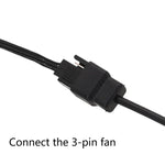Cabo Adaptador de Alimentação DC5521 para Ventoinha de Caixa de Computador 12V 4 Pinos, DC5521 para 12V 4 Pinos