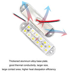 6pcs 12-Bead LED Flashing Warning Lights Motorcycle RV Signal Lights, White Light, Yellow Light, Red Light, Blue Light, Green Light