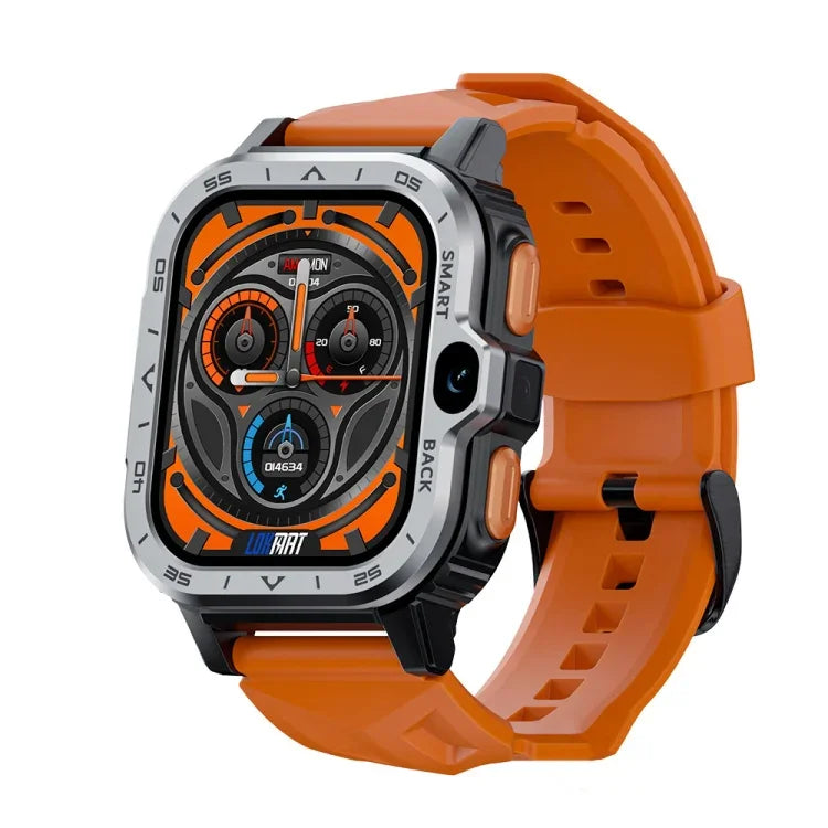 LOKMAT APPLLP 4 MAX 2,02 polegadas Android 8.1 Rede Completa Wifi Cartão Bluetooth Smartwatch, 4G+64G(Prateado), 4G+64G(Azul Marinho)