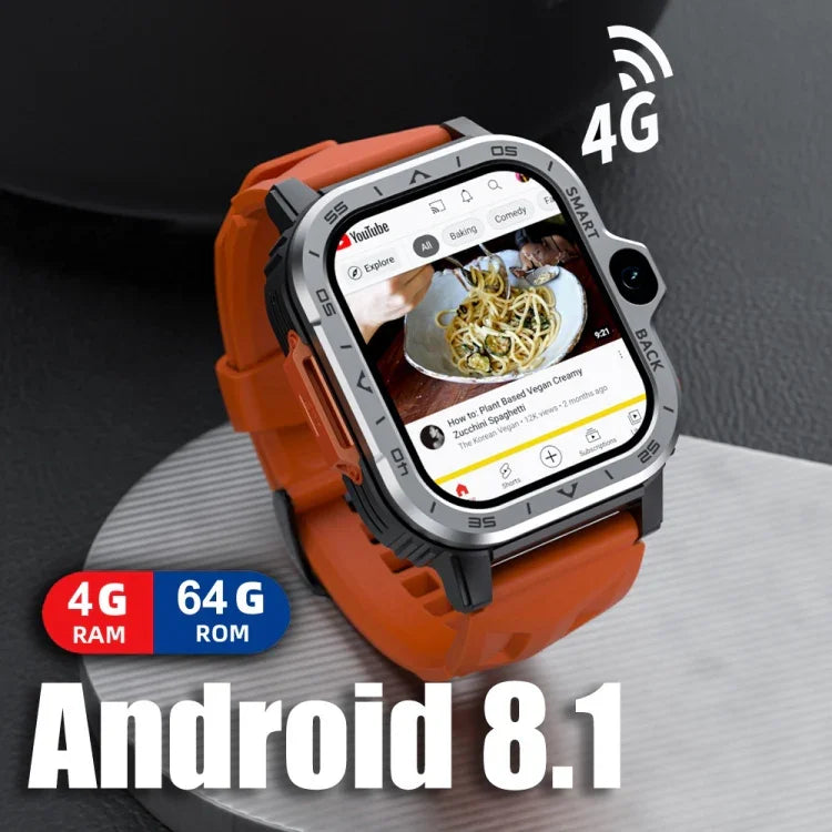 LOKMAT APPLLP 4 MAX 2.02-Inch Android 8.1 Full Network Wifi Card Bluetooth Smart Watch, 4G+64G(Silver), 4G+64G(Navy Blue)