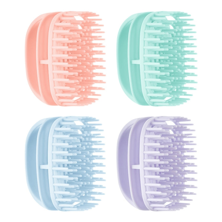 Escova de Silicone para Champô Limpa Couro Cabeludo Escova de Massagem para Champô Manual Molhada e Seca