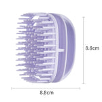 Escova de Silicone para Champô Limpa Couro Cabeludo Escova de Massagem para Champô Manual Molhada e Seca