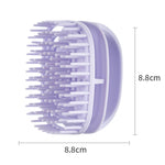 Escova de Silicone para Champô Limpa Couro Cabeludo Escova de Massagem para Champô Manual Molhada e Seca