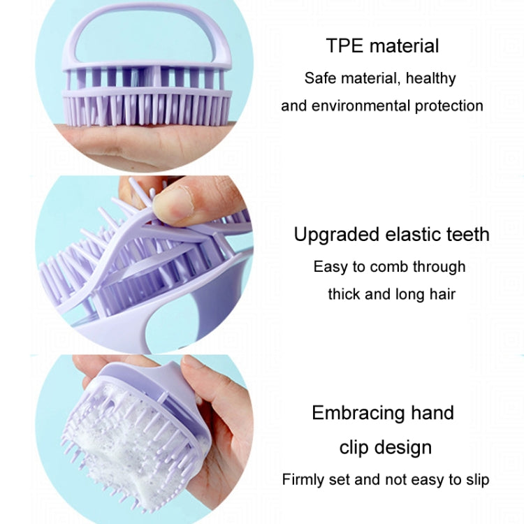 Escova de Silicone para Champô Limpa Couro Cabeludo Escova de Massagem para Champô Manual Molhada e Seca