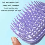 Escova de Silicone para Champô Limpa Couro Cabeludo Escova de Massagem para Champô Manual Molhada e Seca