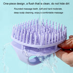 Escova de Silicone para Champô Limpa Couro Cabeludo Escova de Massagem para Champô Manual Molhada e Seca