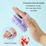 Escova de Silicone para Champô Limpa Couro Cabeludo Escova de Massagem para Champô Manual Molhada e Seca