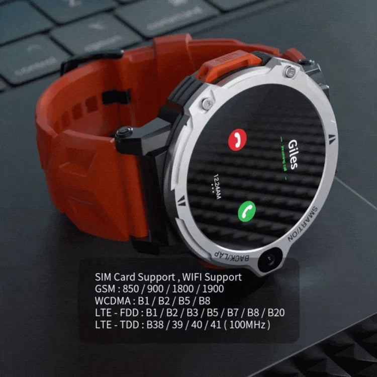 LOKMAT APPLLP6 PRO 1,54 polegadas 4G+64G Android 8.1 Smartwatch com Dupla Câmara e Cartão Independente