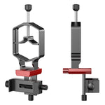 Adaptador Tridaptor Digiscoping Montagem para Telemóvel de Telescópio 3 Eixos para Binóculo, Monocular, Microscópio, com Bluetooth, sem Bluetooth