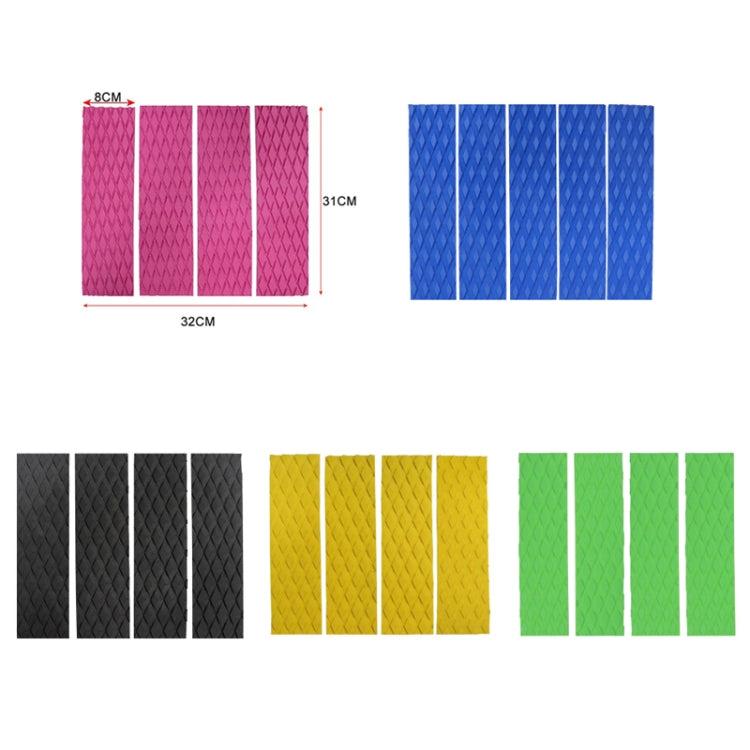4pcs /Conjunto Almofadas Antiderrapantes de Diamante para Prancha Curta EVA, Rosa, Azul, Preto, Amarelo, Verde