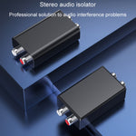 Isolador de Loop de Terra de Áudio RCA Redutor de Ruído Anti-Interferência Elimina Som de Corrente Receptor Bluetooth, Quadrado, Elíptico
