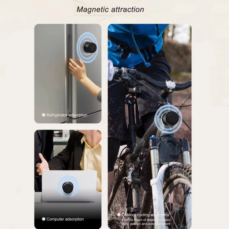 Coluna Bluetooth Sem Fios Magnética com Subwoofer Mini Portátil TWS para Telemóvel, CQ01 Preto, CQ01 Branco