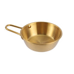 304 Stainless Steel Seasoning Bowl Restaurant Rice Wine Snack Serving Bottle, 10.5cm With Handle Silver, 12cm With Handle Silver, 13cm With Handle SIlver, 14cm With Handle Silver, 17cm With Handle Silver, 10.5cm With Handle Gold, 12cm With Handle Gold ...