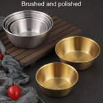 304 Stainless Steel Seasoning Bowl Restaurant Rice Wine Snack Serving Bottle, 10.5cm With Handle Silver, 12cm With Handle Silver, 13cm With Handle SIlver, 14cm With Handle Silver, 17cm With Handle Silver, 10.5cm With Handle Gold, 12cm With Handle Gold ...