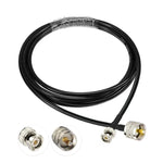 Cabo Adaptador BNC Macho para UHF Macho RG58, 0,5m, 1m, 2m, 3m, 5m, 8m, 10m