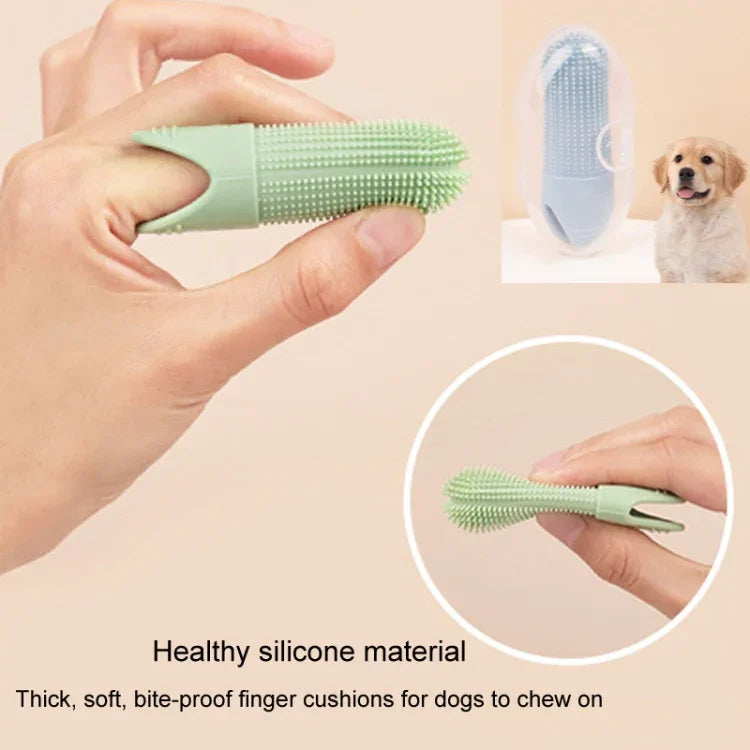 Escova de Dentes de Silicone para Dedos para Gatos e Cães Ferramenta de Cuidados Orais para Animais de Estimação