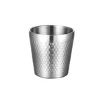 Caneca Martelada em Aço Inoxidável 304, Copos de Chá de Restaurante com Dupla Camada Reforçada, 175ml, 260ml, 300ml, 350ml, 450ml