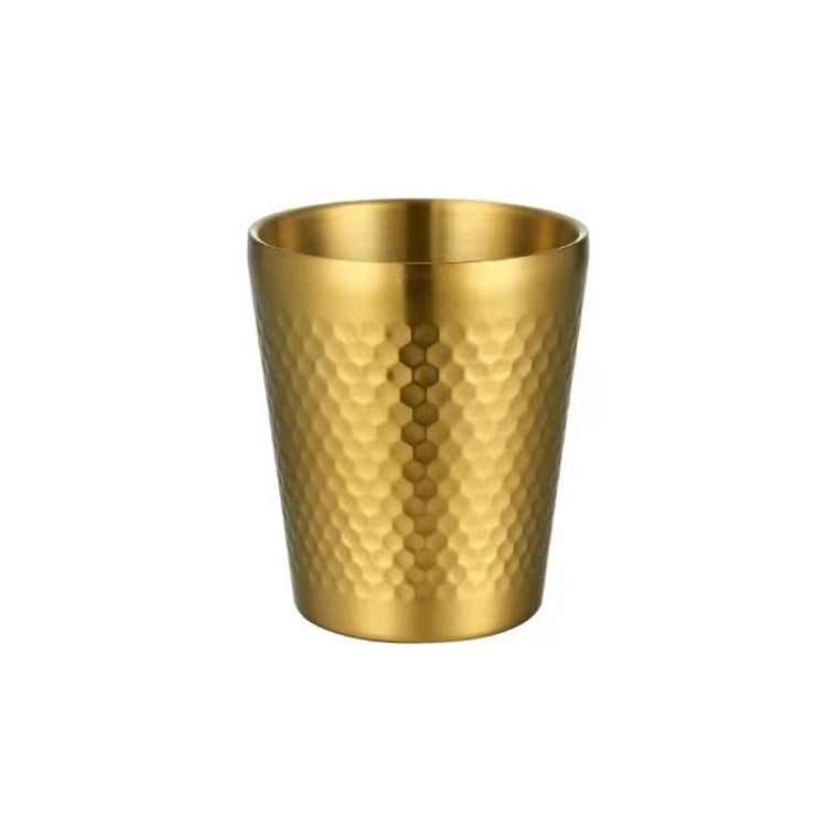 Caneca Martelada em Aço Inoxidável 304, Copos de Chá de Restaurante com Dupla Camada Reforçada, 175ml, 260ml, 300ml, 350ml, 450ml