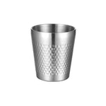 Caneca Martelada em Aço Inoxidável 304, Copos de Chá de Restaurante com Dupla Camada Reforçada, 175ml, 260ml, 300ml, 350ml, 450ml