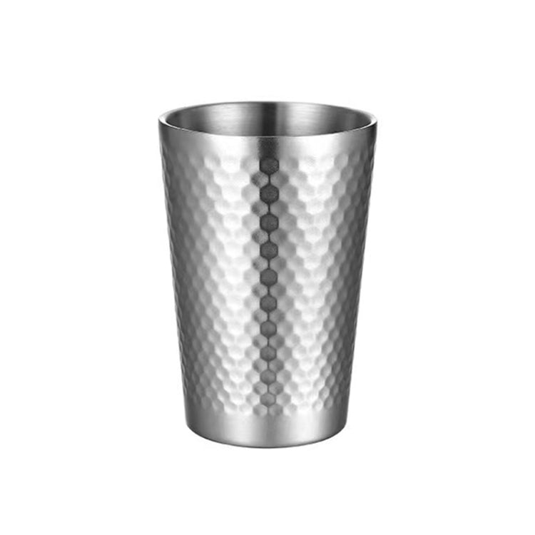 Caneca Martelada em Aço Inoxidável 304, Copos de Chá de Restaurante com Dupla Camada Reforçada, 175ml, 260ml, 300ml, 350ml, 450ml