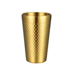 Caneca Martelada em Aço Inoxidável 304, Copos de Chá de Restaurante com Dupla Camada Reforçada, 175ml, 260ml, 300ml, 350ml, 450ml