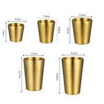 Caneca Martelada em Aço Inoxidável 304, Copos de Chá de Restaurante com Dupla Camada Reforçada, 175ml, 260ml, 300ml, 350ml, 450ml