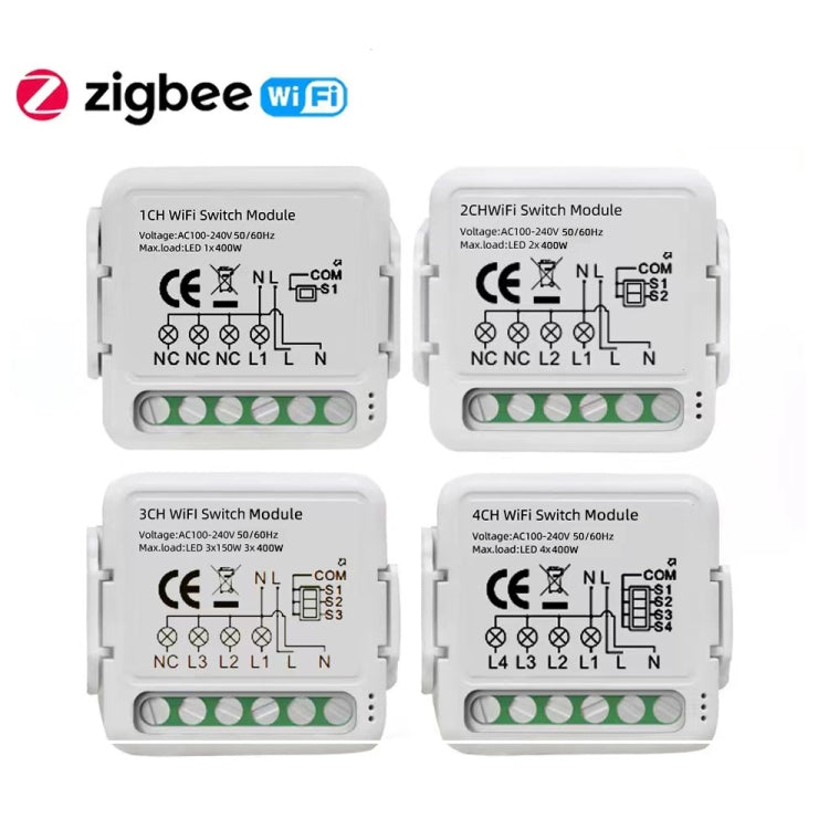 Módulo de Interruptor Inteligente para Alexa / Google Home / Tuya Smart Life APP, 1 Canal WiFi, 2 Canais WiFi, 3 Canais WiFi, 4 Canais WiFi, 1 Canal Zigbee, 2 Canais Zigbee, 3 Canais Zigbee, 4 Canais Zigbee