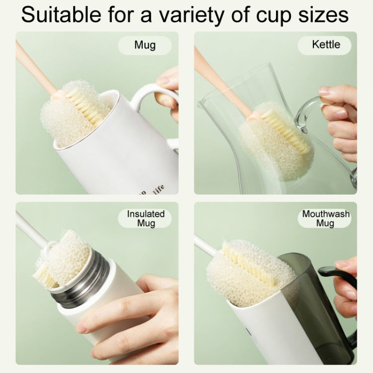 Escova para Caneca com Esponja Removível e Cabo Longo, Escova de Limpeza para Copos Domésticos